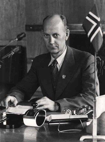 Einar Gerhardsens inntreden som statsminister