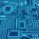 Blue circuit board pattern close up 4k resolution loopable picture id1195411440