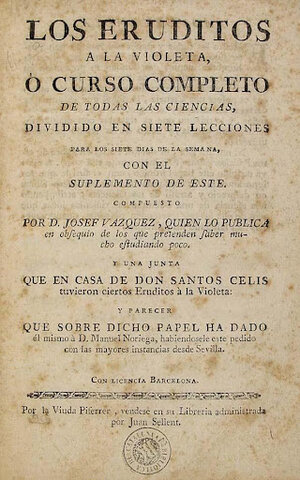 "Los eruditos a la violeta", José Cadalso