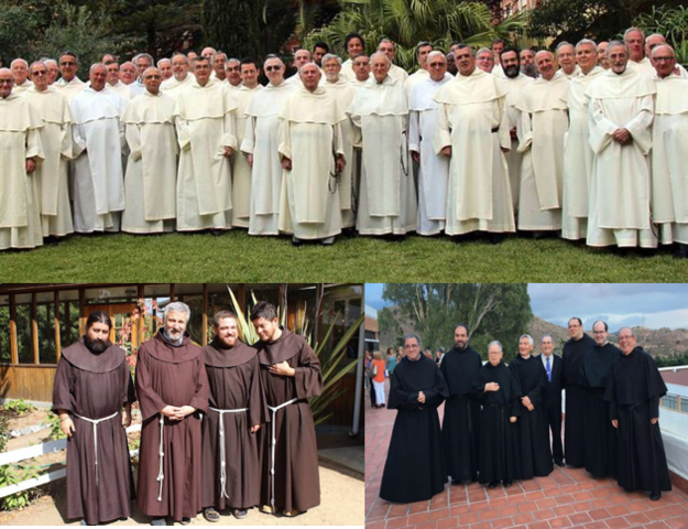 ya habian tres órdenes religiosas masculinas que eran: dominicos, franciscanos y agustinos