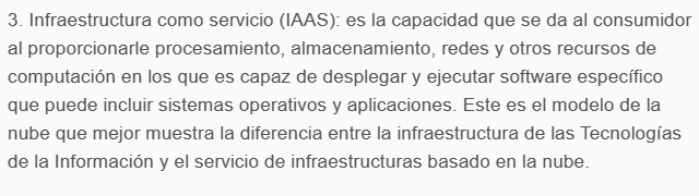 Modelos de entrega de la nube