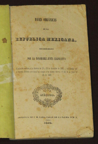 Bases orgánicas de la República Mexicana