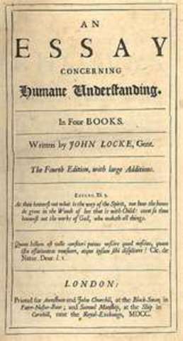 Locke writes his first draft on the Essay Concerning Human Understanding
