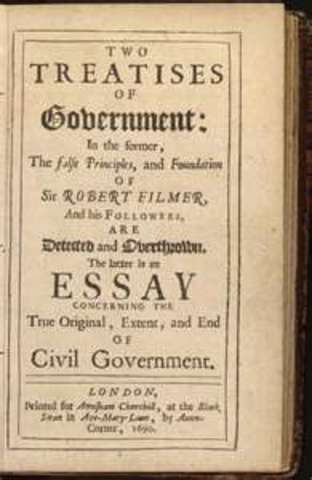 Two Treatises of Civil Government by John Locke is published