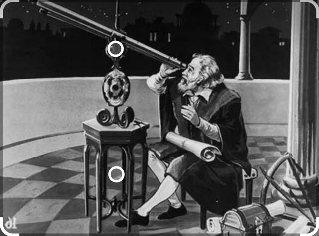 Galileo ends his first astronomical lens.