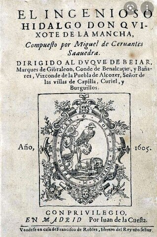 Cervantes writes the first part of The Quijote.