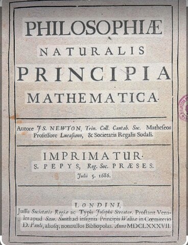 Newton enunces his mathematical principles.