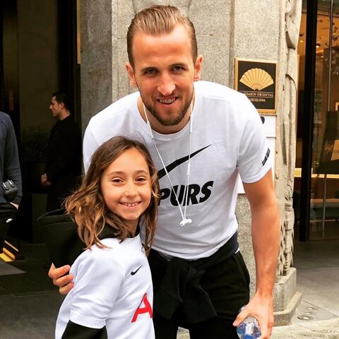 Fotos amb l'equip del Totenham