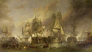 Derrota de Napoleó contra Regne Unit a Trafalgar