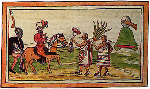 Columbus encounters maya in yucatan