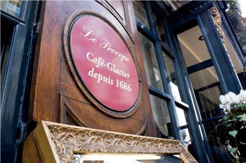 Café Procopio como la primer heladería