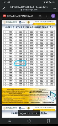 Aprobé el examen de admisión al Instituto Tecnológico de Puebla