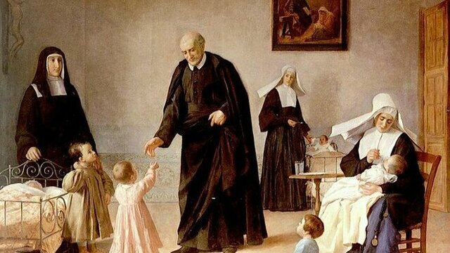 San Vicente de Paul funda las hijas de la caridad