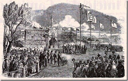 Inauguração do primeiro troço de caminho-de-ferro em Portugal