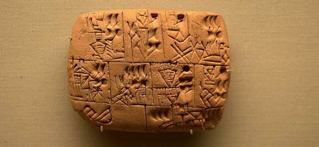 8000 a. C  Tablilla de arcilla.