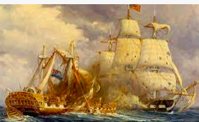 The USS Constitution defeats the HMS Guerriere