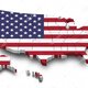 United states america map flag 3d shape design 18981 533