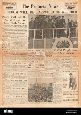 South Africa declared republic