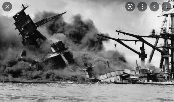 Japan bombs Pearl Harbor