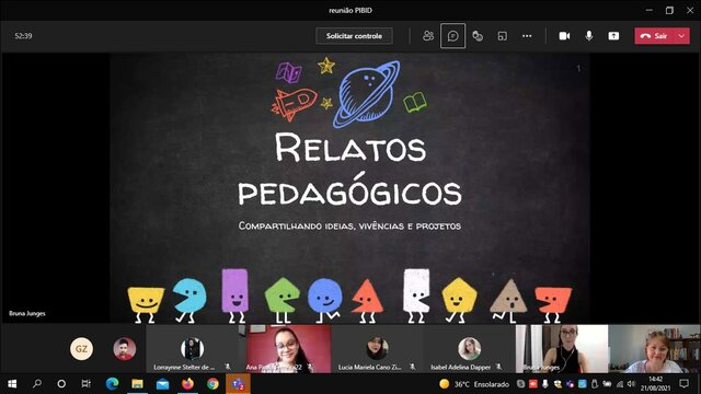 Reunião Pibidianos - Apresentação de Relatos Pedagógicos