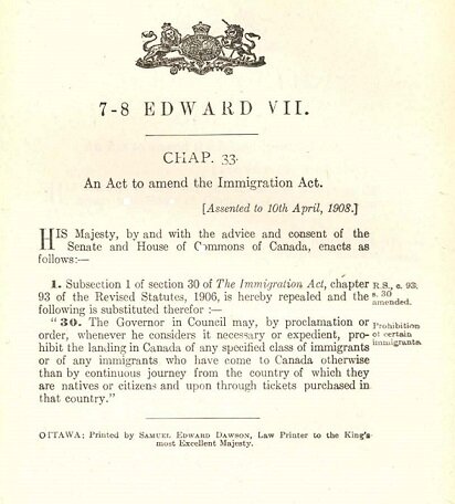 Immigraton Act and Sikh Families (+1)