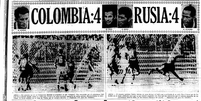 El primer gol olímpico y el histórico Colombia 4 Rusia 4