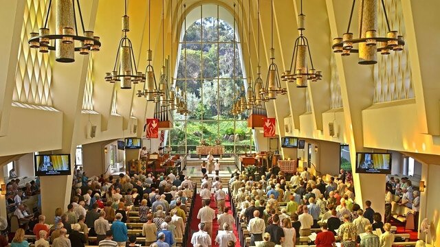 The first church's breaking the bread and celebrating Jesus