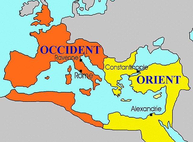 La divisió de l'imperi romà