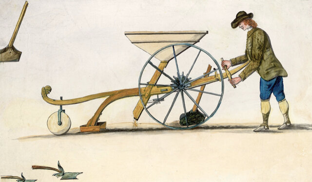 Jethro Tull inventa la sembradora mecánica