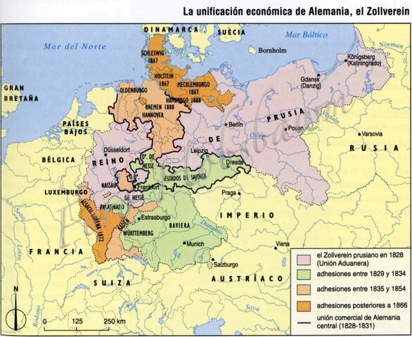 Los estados alemanes crea el “zollverein”