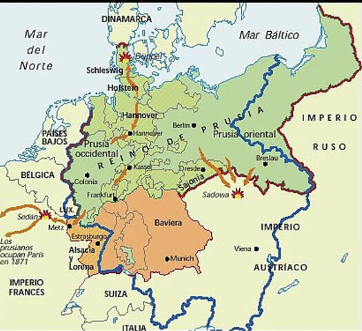 Francia pierde Alsacia- Lorena en la guerra Franco-Prusiana