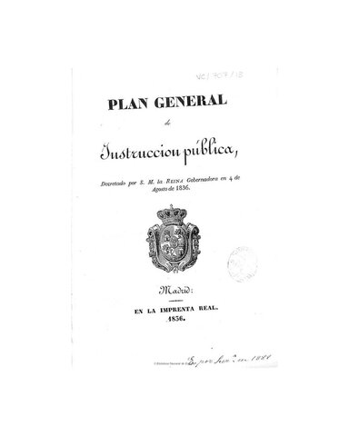 PLAN GENERAL DE INSTRUCCION PÚBLICA
