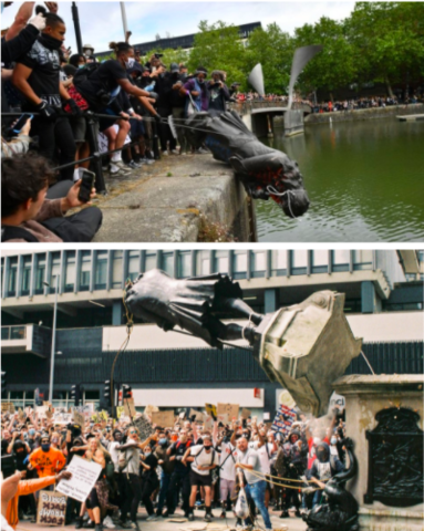 Edward Coulston statue torn down