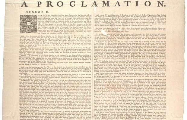 The proclamation of 1763