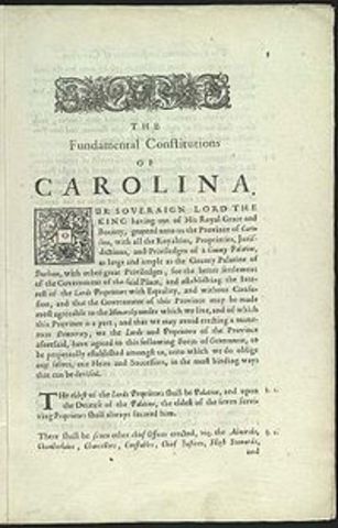 Because of Lord Ashley's involvement in the new British colonies in America Locke is asked to write the Fundamental Constitution of Carolina