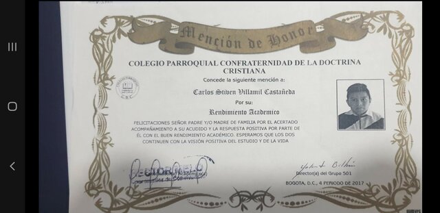 aparecer en el cuadro de honor del colegio