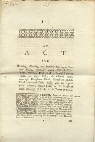 Approval of the Enclosure Acts