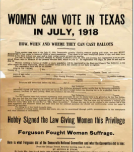 Texas Women Can Vote