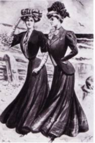 Bustle Dress, Gloves, S-Bend Corset