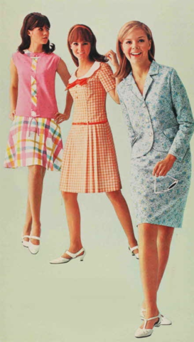 Pillbox Hat, Babydoll dress, the Miniskirt