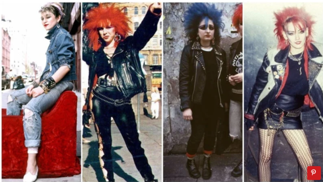 Leather Jacket, Shoulder Pads, Leggings