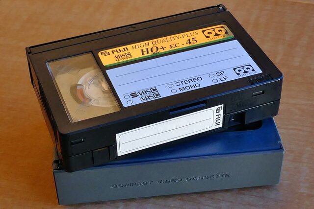 Information Age With VCR and VHS Tape
