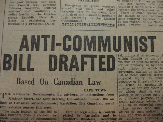 Supression of Communism Act