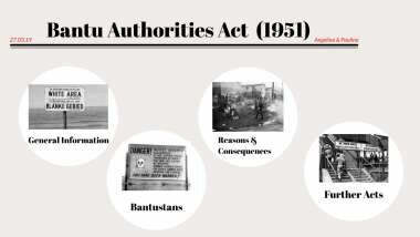 Bantu Authorities Act