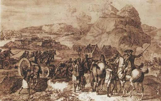 Inici Batalla de Pensacola: Bernardo de Gálvez, governador espanyol de la Louisiana, va lluitar contra els anglesos per a recuperar La Florida.