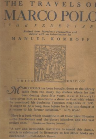 Marco polo writes a best selling book.