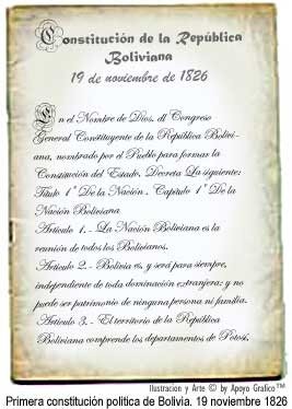 Bolivia recibe y aprueba la constitución