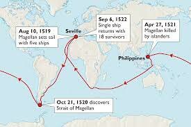 Magellen circled around the world