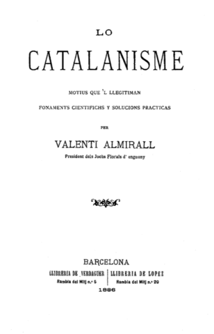 Publicacio de Lo Catalanisme
