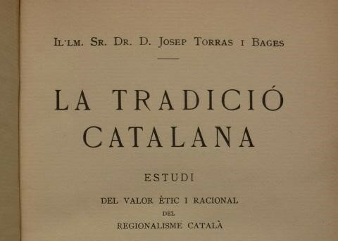 Publicació de "La tradició catalana"